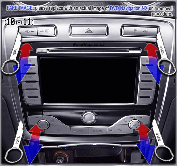 Ford 6000 CD player, Ford Kuga car stereo headunit with radio removal keys